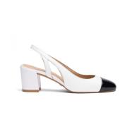 Stuart Weitzman Tidlös Slingback Pump White, Dam