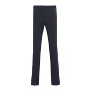 Incotex Slim-Fit Stretch Bomullsbyxor i Mörkblått Blue, Herr