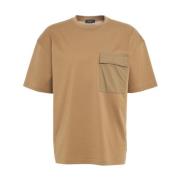 Herno Bruna T-shirts Polos för Män Brown, Herr