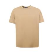 Herno Sand Crew-neck T-shirt med Logotyp Beige, Herr