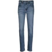 Levi's Medium Indigo Slitna Straight Jeans Blue, Dam