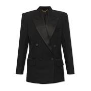 Victoria Beckham Blazer med spetsiga slag Black, Dam