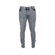Balmain Grå Jeans med Logodetalj Gray, Herr