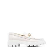 Tod's Vit Läder Slip-on Loafer White, Dam