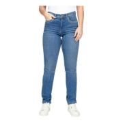 2-Biz Stiliga jeans i denim med broderade detaljer Blue, Dam