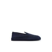 Giorgio Armani Läderloafers Blue, Herr