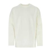 Jil Sander Vit Oversize Stretch Bomull T-Shirt White, Herr