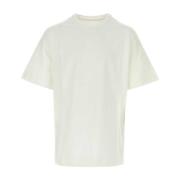 Jil Sander Oversize Vit Stretch Bomull T-Shirt White, Herr