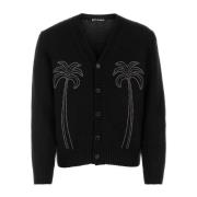 Palm Angels Svart nylonblandad kofta Black, Herr