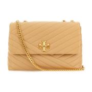 Tory Burch Kira Axelväska i Rosa Läder Beige, Dam