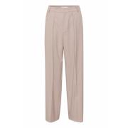 InWear Snygga Wide Leg Byxor Clay Melange Beige, Dam