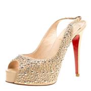 Christian Louboutin Pre-owned Pre-owned Laeder sandaler Beige, Dam