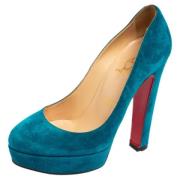 Christian Louboutin Pre-owned Pre-owned Mocka klackskor Blue, Dam