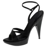 Giuseppe Zanotti Pre-owned Pre-owned Satin sandaler Black, Dam