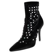 Giuseppe Zanotti Pre-owned Pre-owned Sammet stvlar Black, Dam