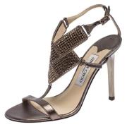 Jimmy Choo Pre-owned Pre-owned Laeder sandaler Gray, Dam