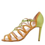 Manolo Blahnik Pre-owned Pre-owned Laeder sandaler Green, Dam