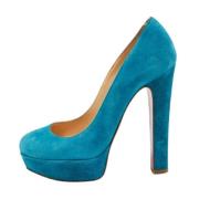 Christian Louboutin Pre-owned Pre-owned Mocka klackskor Blue, Dam