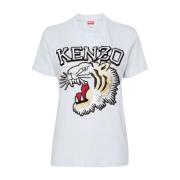 Kenzo Blå Tiger Varsity T-shirt Blue, Dam