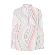 Paul Smith Multifärgad Swirl Tryck Bomullsskjorta Multicolor, Dam