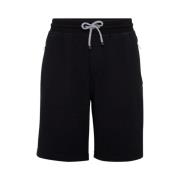 Brunello Cucinelli Svarta Bermuda Shorts i Bomull Black, Herr