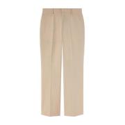 Palm Angels Beige Retro Flare Byxor Beige, Herr