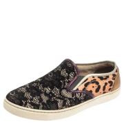 Dolce & Gabbana Pre-owned Pre-owned Tyg sneakers Multicolor, Dam