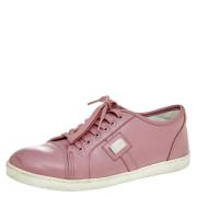 Dolce & Gabbana Pre-owned Pre-owned Laeder sneakers Pink, Dam