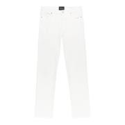 Kiton Vita Stretch Jeans i Vit Denim White, Dam