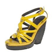 Balenciaga Vintage Pre-owned Laeder sandaler Yellow, Dam