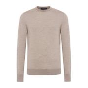 Kiton Beige Cashmere Silk Sweater Beige, Herr