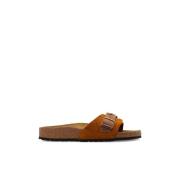 Birkenstock Oita Braided Slides Brown, Dam