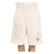 Barrow Beige Unisex Shorts med Design och Logo Beige, Herr