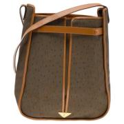 Yves Saint Laurent Vintage Pre-owned Belagd canvas axelremsvskor Brown...