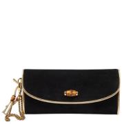 Gucci Vintage Pre-owned Mocka kuvertvskor Black, Dam