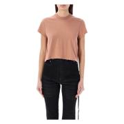 Rick Owens Kort Small Level T-Shirt Pink, Dam