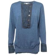 Stella McCartney Pre-owned Pre-owned Stickat toppar Blue, Dam