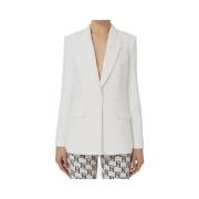 Elisabetta Franchi Ivory Lättvikts Stretch Blazer White, Dam