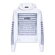 Dolce & Gabbana Randig hoodie White, Herr