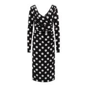 Dolce & Gabbana Polka-dot Viskosklänning Black, Dam