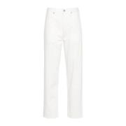 Jil Sander Vita Bomullsdenim Byxor White, Dam