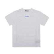 Balmain Vit Blå T-Shirt/Top White, Unisex