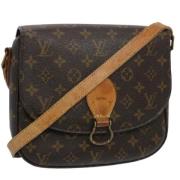 Louis Vuitton Vintage Pre-owned Canvas axelremsvskor Brown, Dam