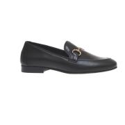 Poesie Veneziane Svart läderloafer med spänne Black, Dam