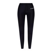 Jil Sander Leggings med logotyp Black, Dam