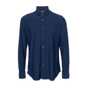 Corneliani Stretchskjorta - 73% Polyamid, 27% Elastan Blue, Herr