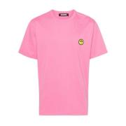 Barrow Stiligt ansiktsmotiv Jersey T-shirt Pink, Herr