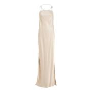 Calvin Klein Maxi Klänning Beige, Dam