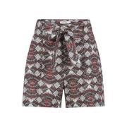 NAF NAF Safari Print Shorts Beige, Dam