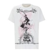 Givenchy Tryckt bomull T-shirt White, Herr